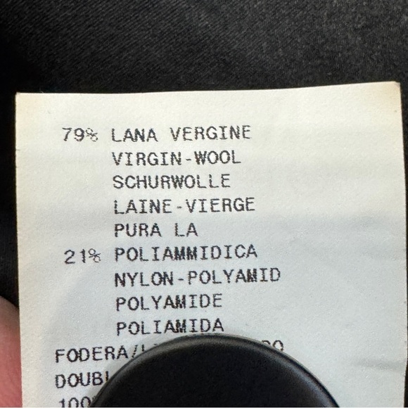 Armani Collezioni Women’s Blazer Wool Tweed Black White Italy Size 4 - Picture 7 of 8